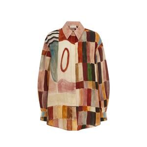 Alemais x LRNCE Marjorelle printed linen and silk shirt